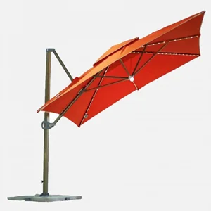 سایبان چتری مربعی پایه کناری چراغ دار (کد 503)